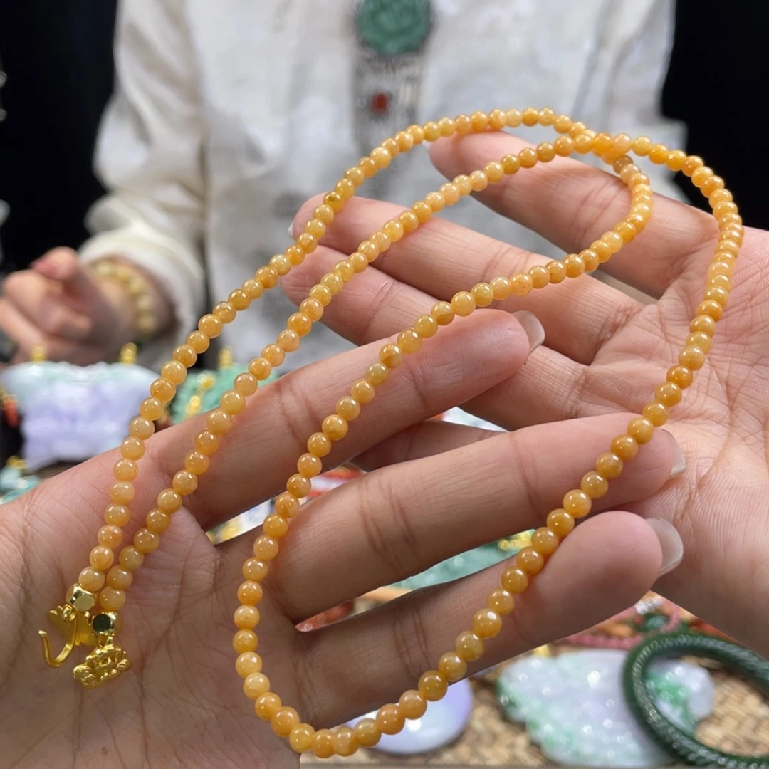 翡翠颈饰未镶嵌代编织