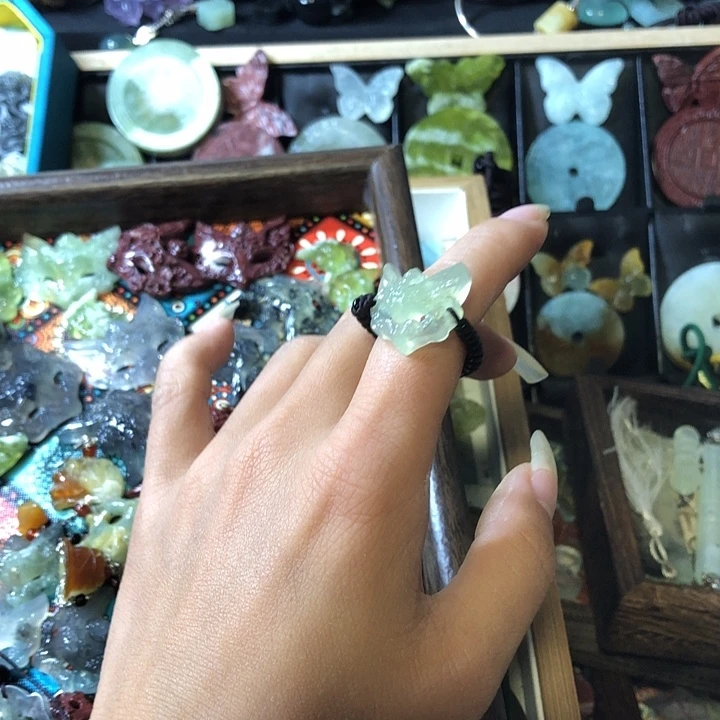 未镶嵌岫玉岫玉戒指