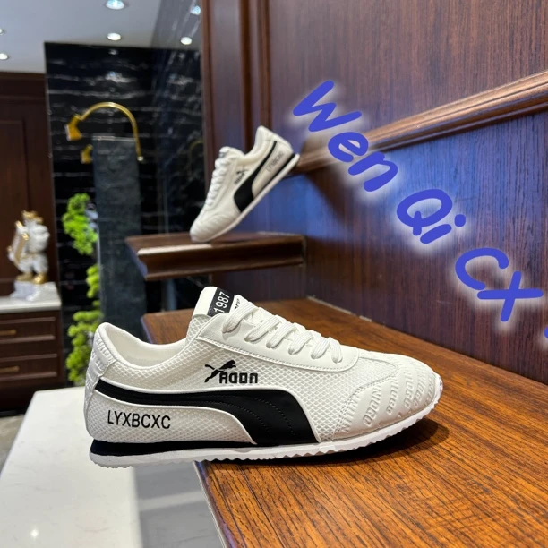 【文麒潮鞋】春夏季新款男鞋韩版透气网面圆头显瘦百搭潮男休闲鞋