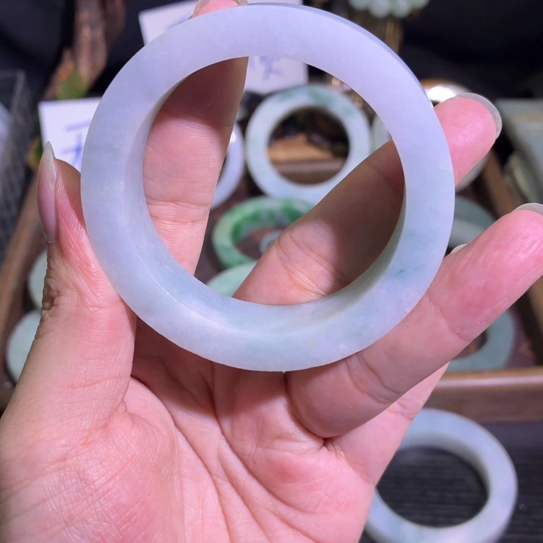 定制翡翠未镶嵌翡翠A货毛胚手镯定制