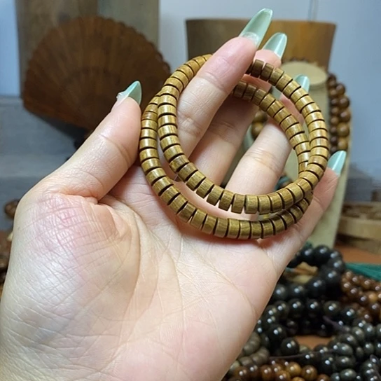 老山檀香药片珠手串