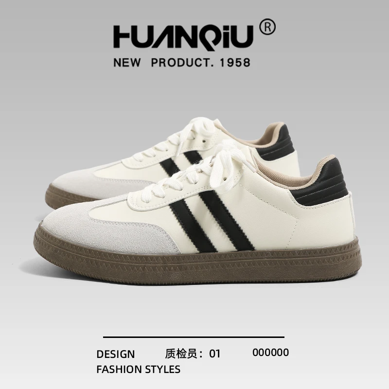 环球情侣德训鞋男2025年夏季新款复古休闲运动小白鞋轻便潮鞋板鞋