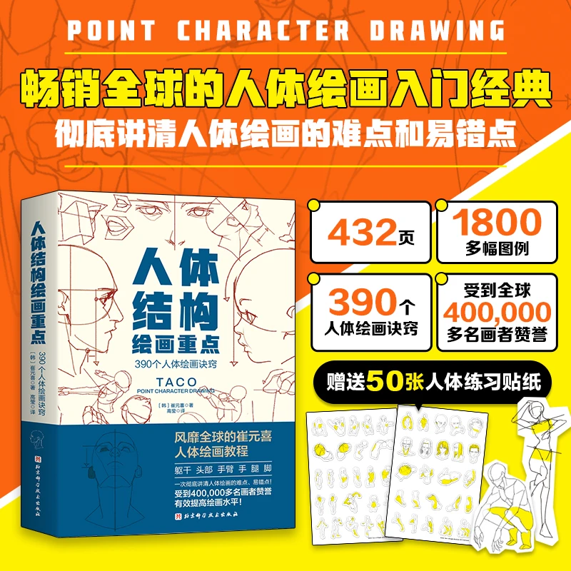正版！风靡全球的画师TACO：人体结构绘画重点