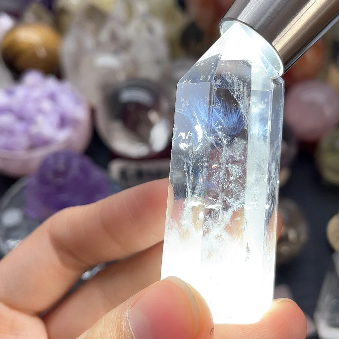 未镶嵌水晶珠宝半成品38蓝针柱无裂