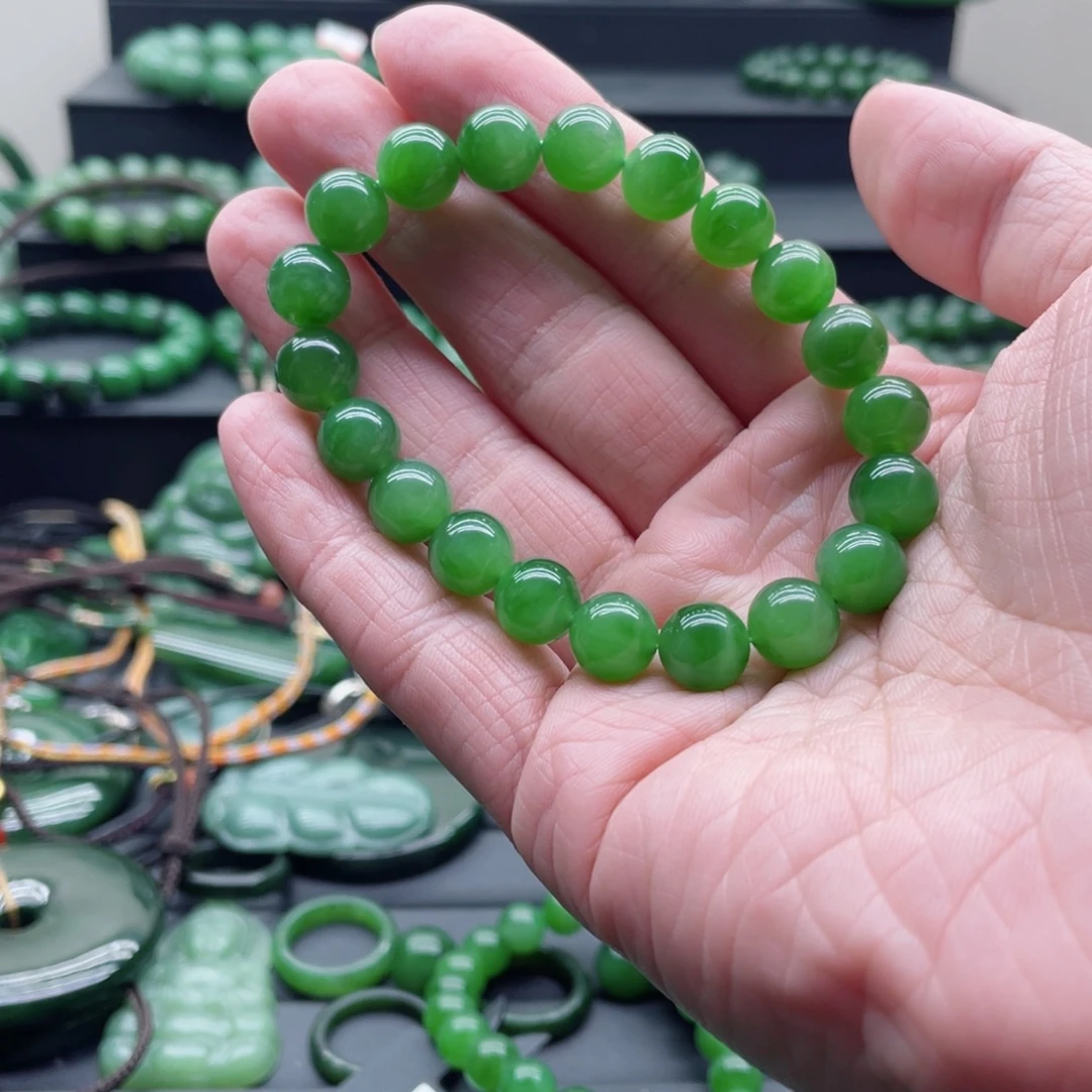 和田玉（碧玉）未镶嵌手链