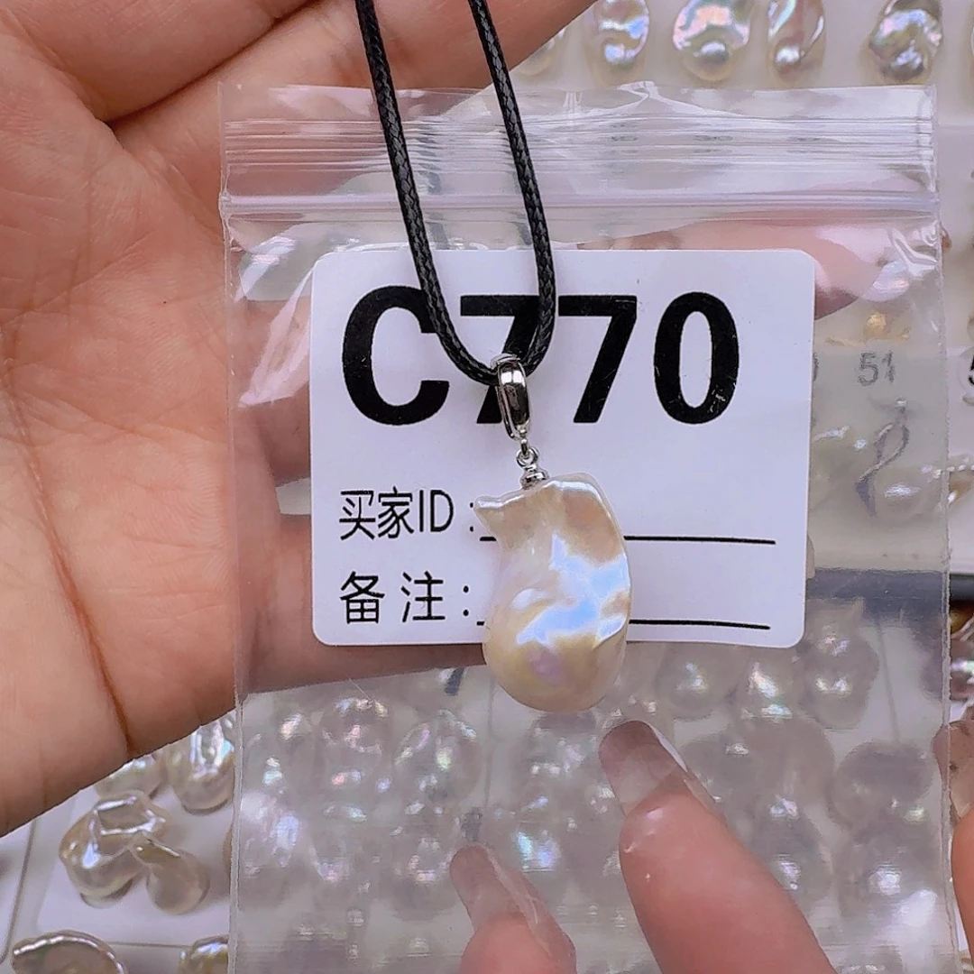 颈饰淡水珍珠银S925镶嵌