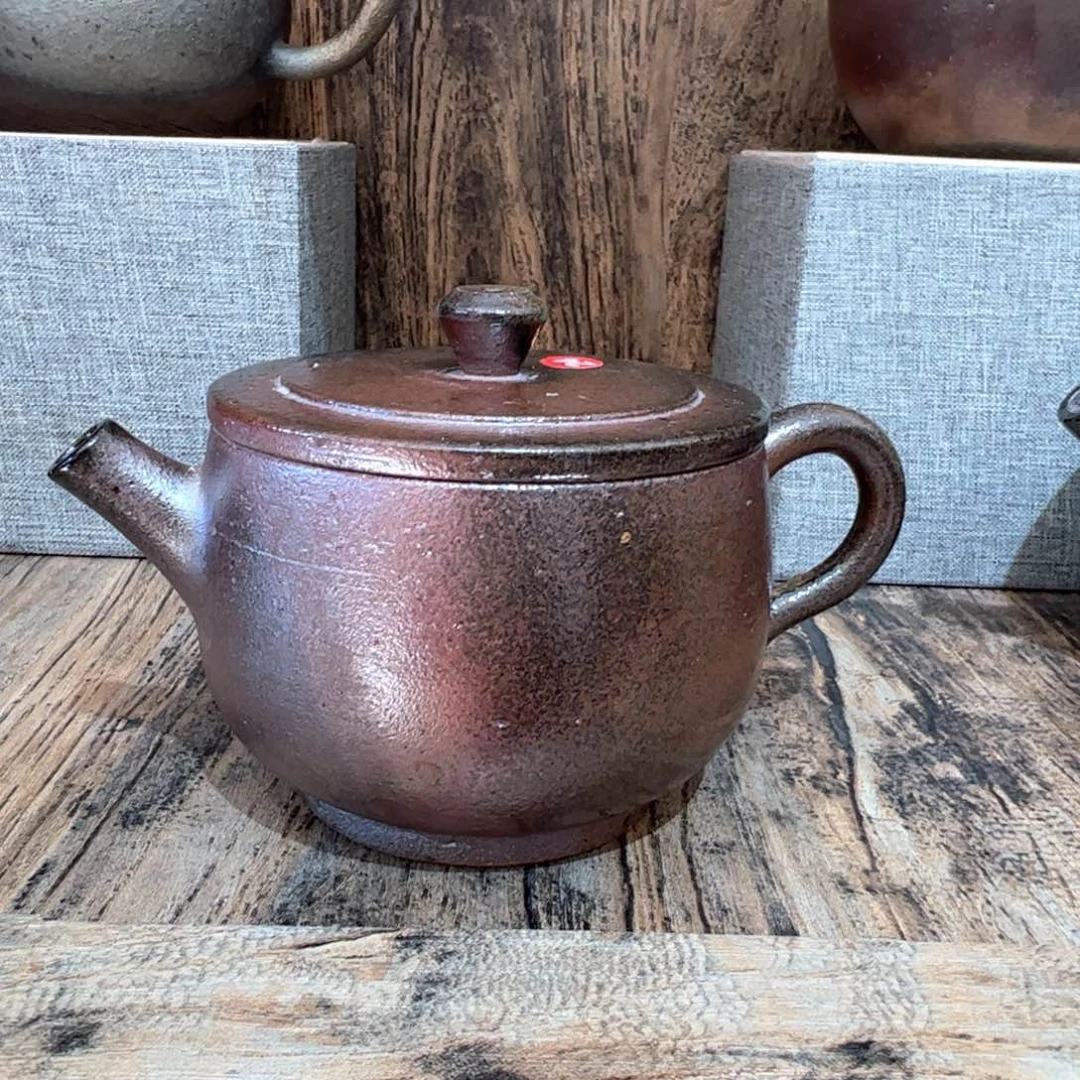 壶建水紫陶紫泥柴烧壶