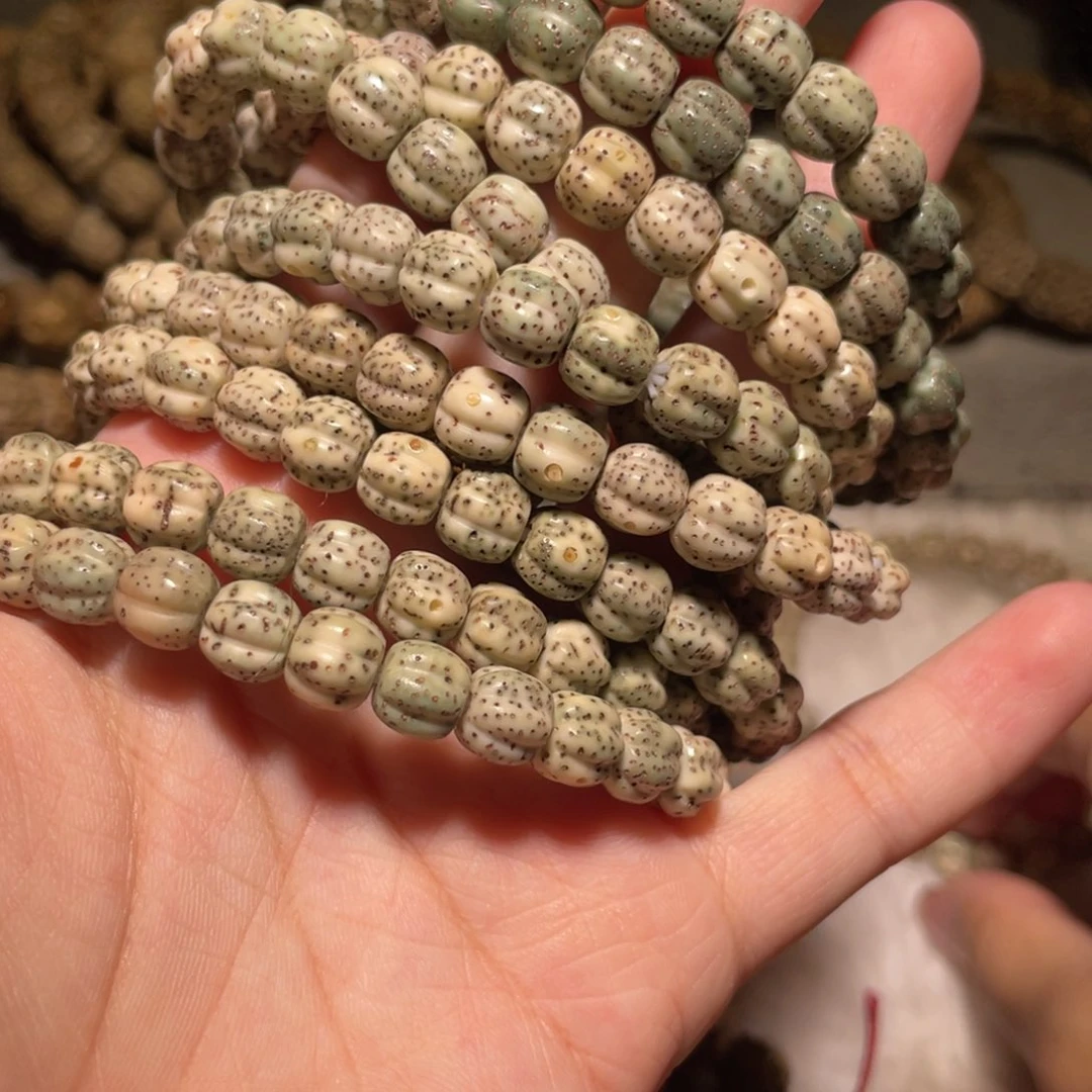 星月菩提吊坠漏！瓜珠单圈18手围