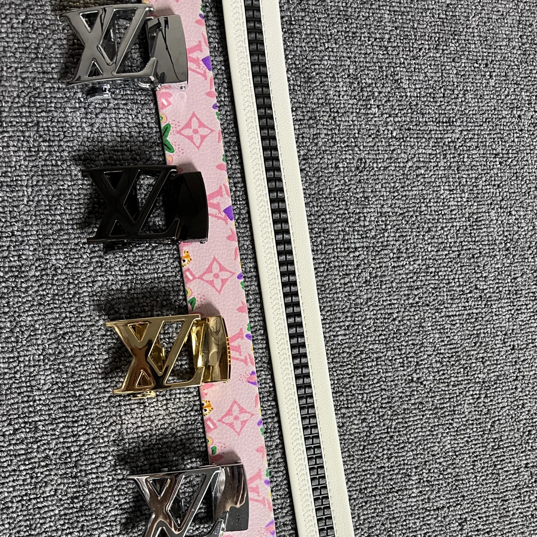 男士腰带个性皮带全卡槽自动扣涂鸦学生时尚百搭牛仔裤腰带