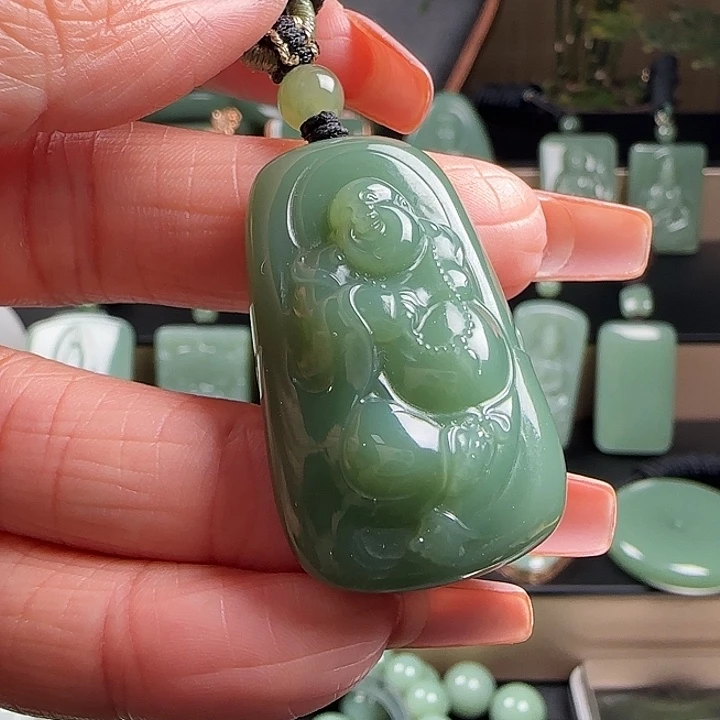 瑞***安和田玉未镶嵌挂件