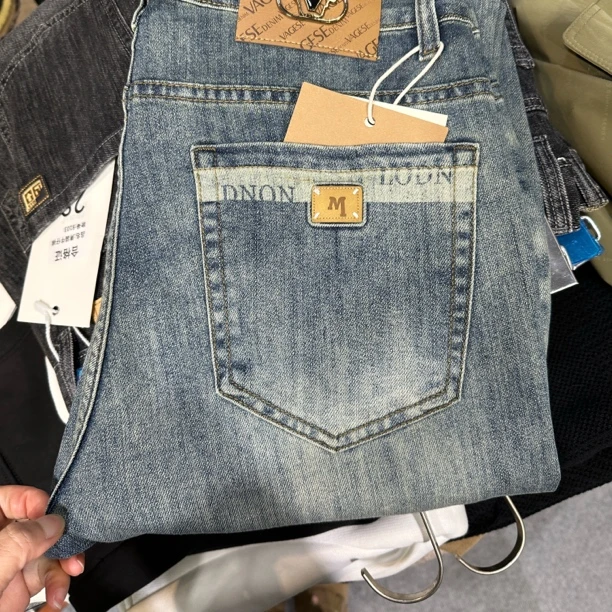 春秋季精致韩风港风牛仔裤时尚韩版百搭复古3204