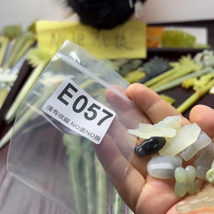 蛇纹石玉发饰合金呆****丶