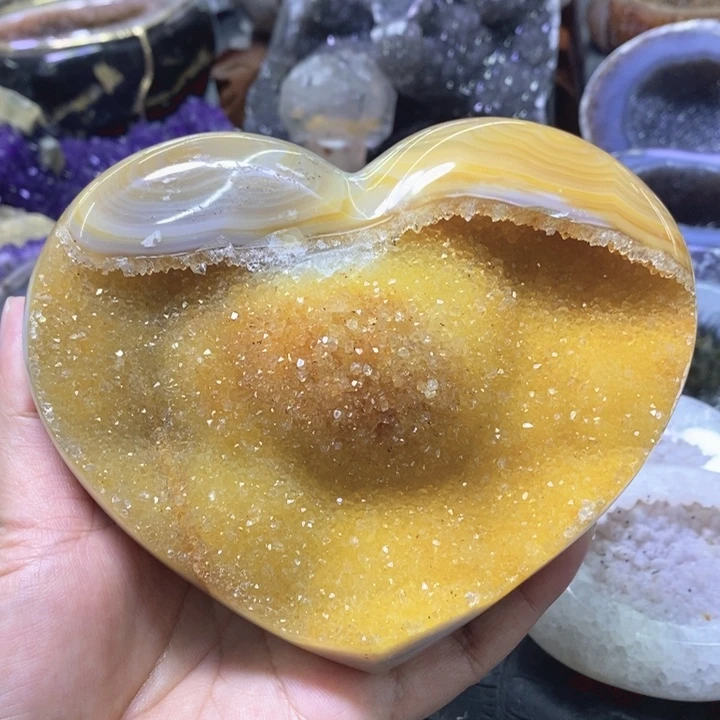 未镶嵌珠宝半成品水晶金爱心