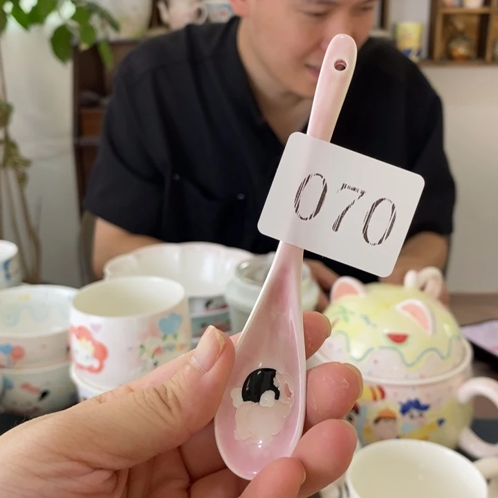 瓷片景德镇釉下彩手绘