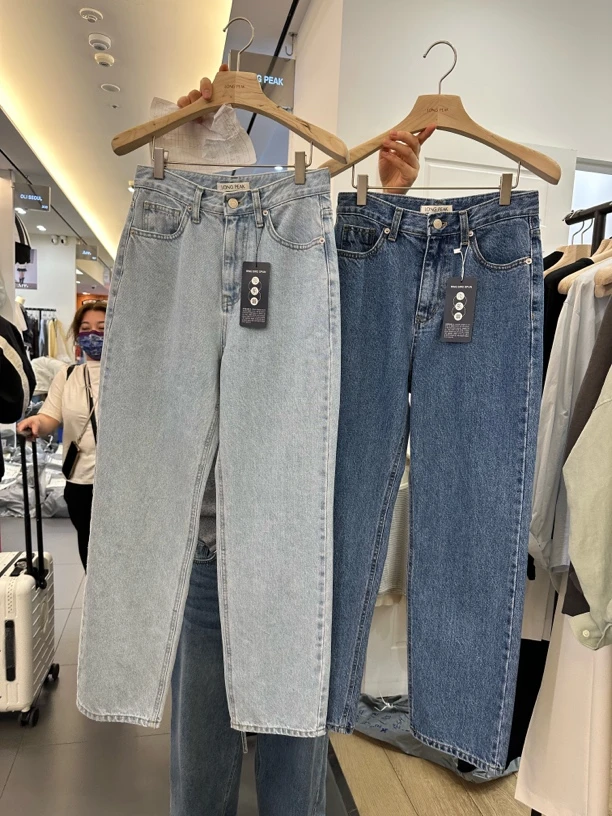 春季休闲长裤高腰薄款牛仔裤LO