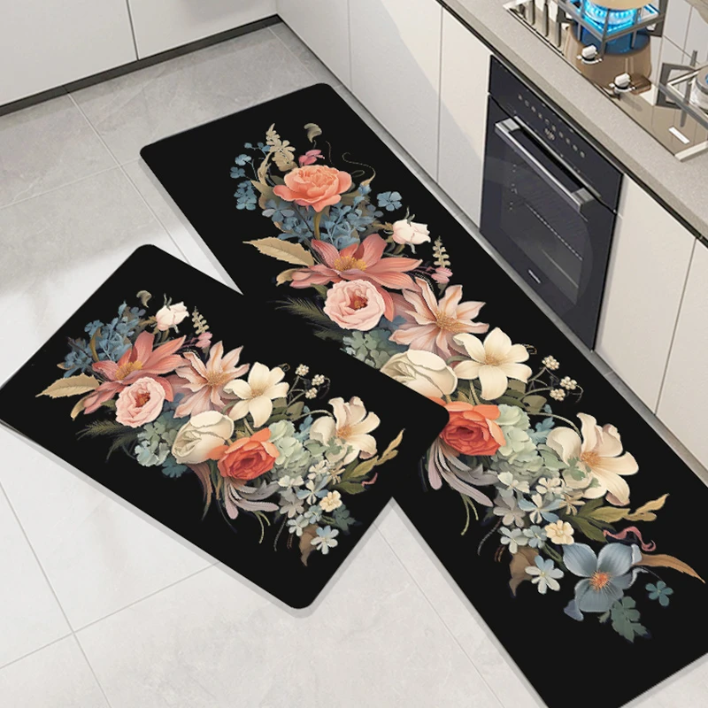 【居家好物】防油家用【油渍一擦即净】耐脏免洗厨房专用地垫脚垫