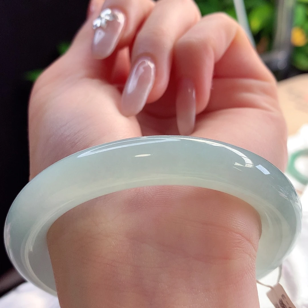 未镶嵌手镯翡翠天然A货翡翠56-57甜甜冰晴水冰胶质地16号