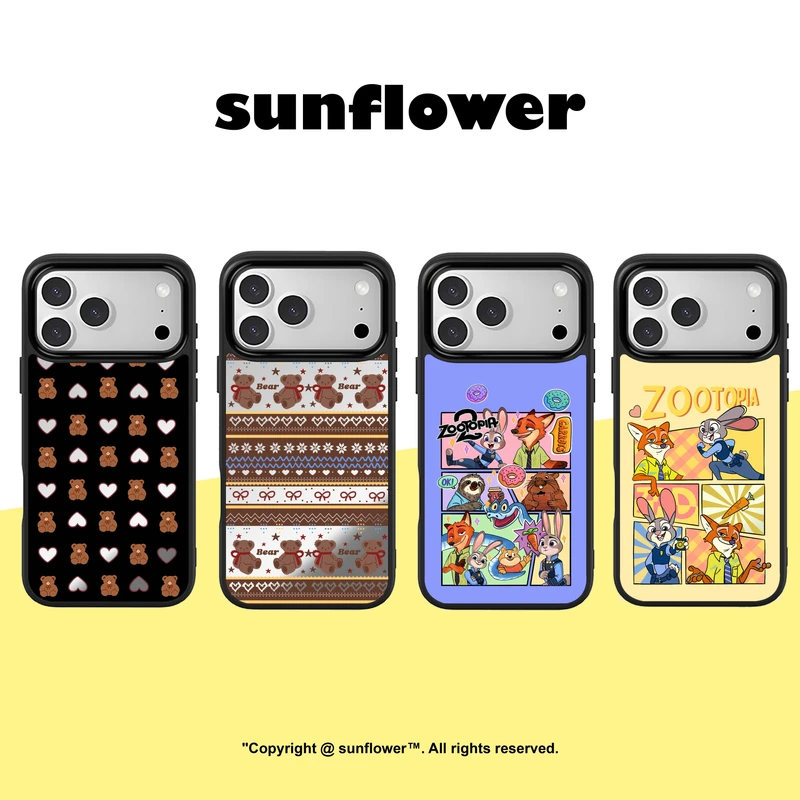 摩登黑巧小熊网红原创iphone17promax神甲镜面磁吸防摔手机壳