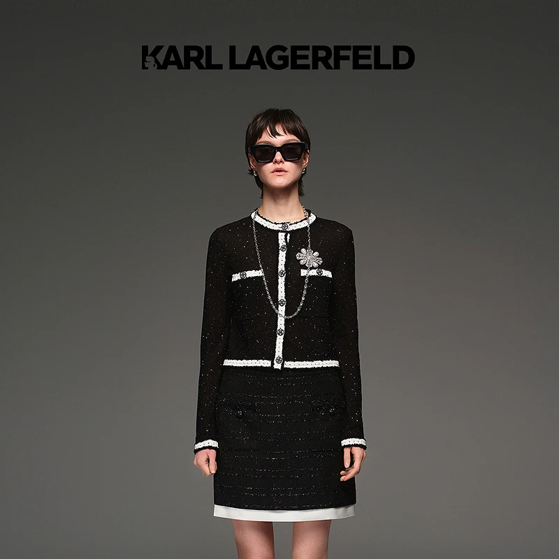【晨粉专享价】KARL LAGERFELD 夏季新款长袖开衫老佛爷M22L2213