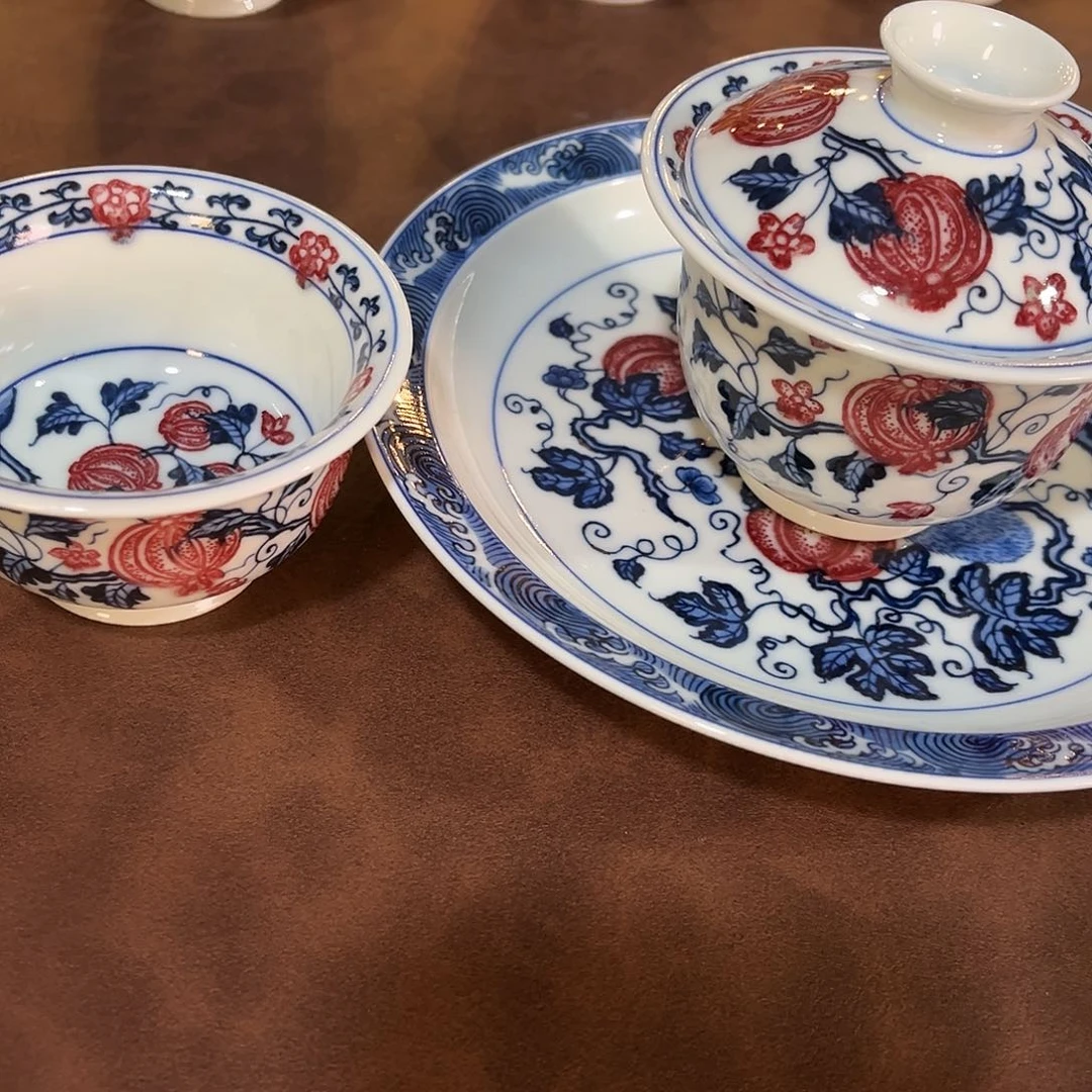 錡镇堂手工手绘三件