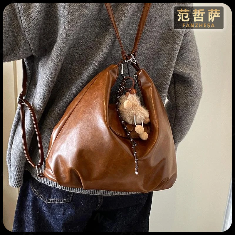 范哲萨三用包包女式2025年夏季百搭高级单肩包大容量托特包斜挎包