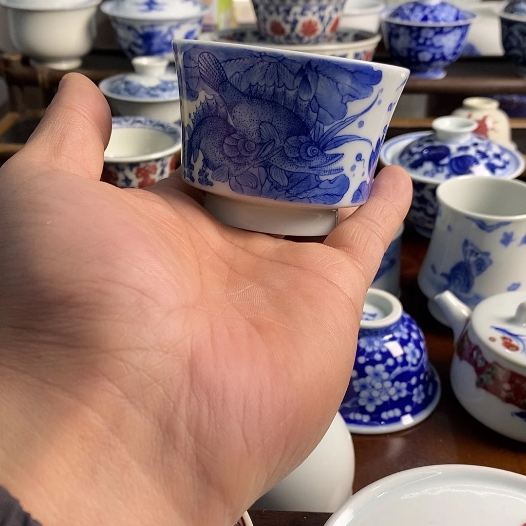 黑***钓瓷片景德镇思远柴窑