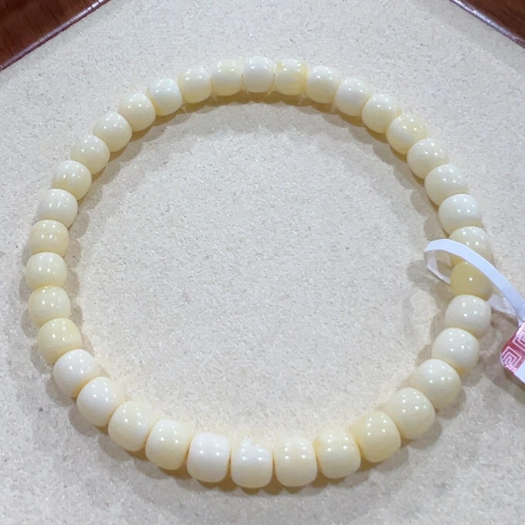 蜜蜡手链未镶嵌5.5奶白手串清货