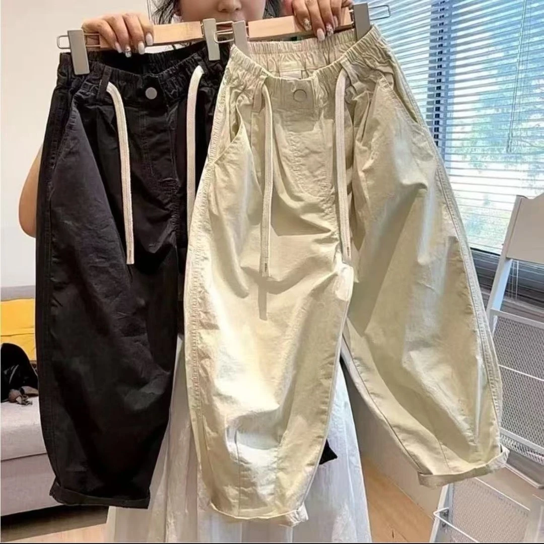 男女童裤子儿童防蚊裤夏季薄款工装裤新款休闲童装男孩宽松裤子