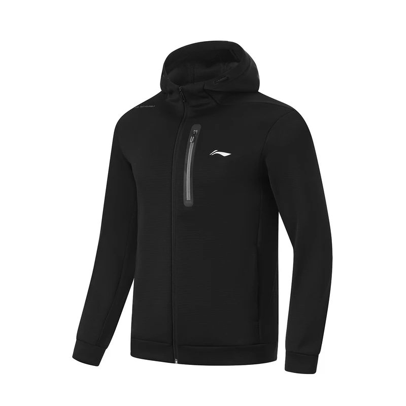 《直播》李宁男子健身系列常规型衫连帽卫衣春秋休闲外套AWDU393