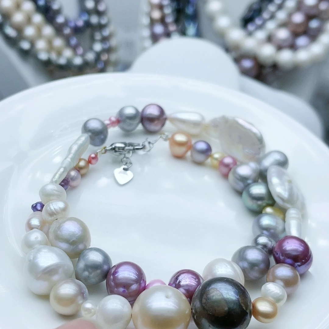 淡水珍珠颈饰钛钢