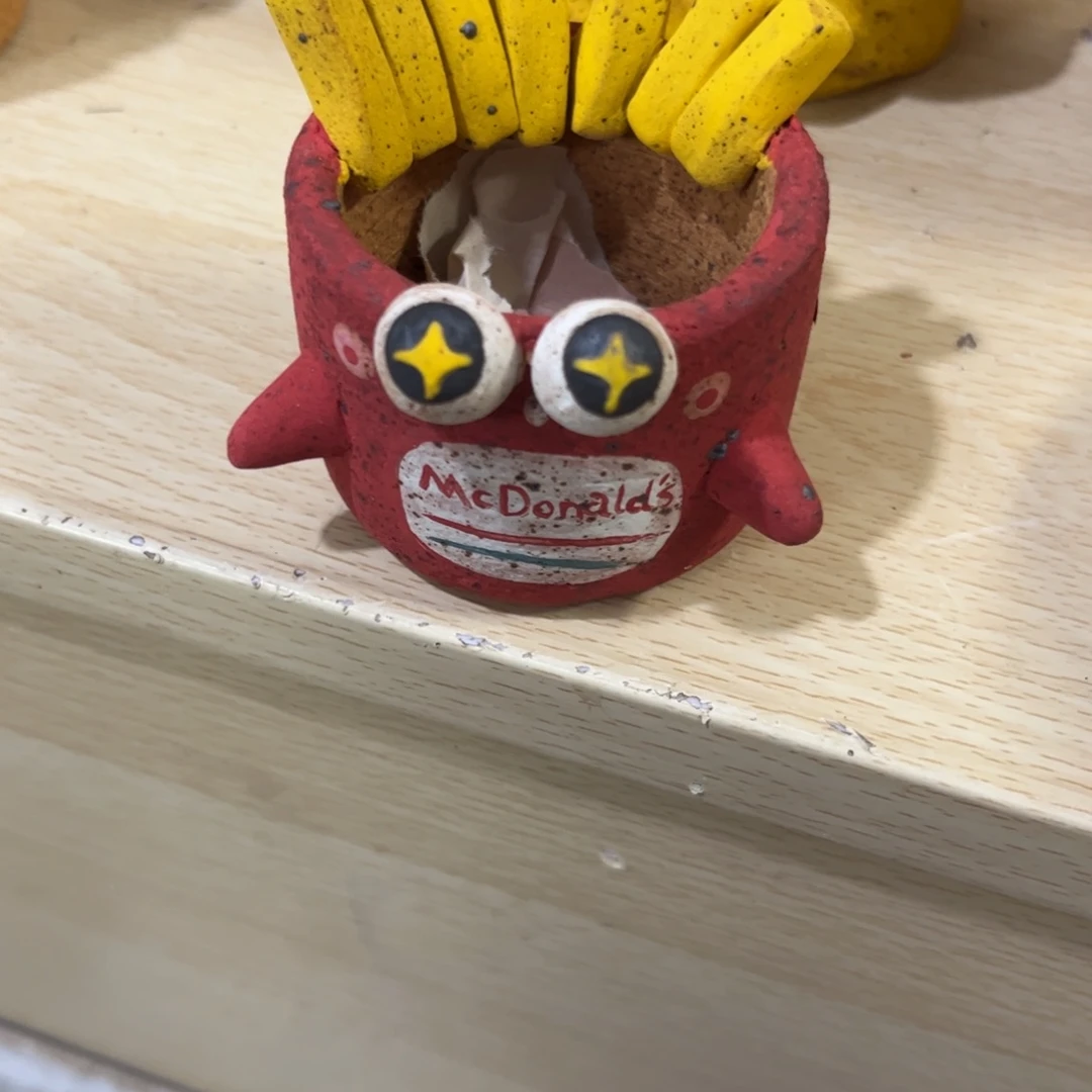 泥塑古镇炻陶花盆