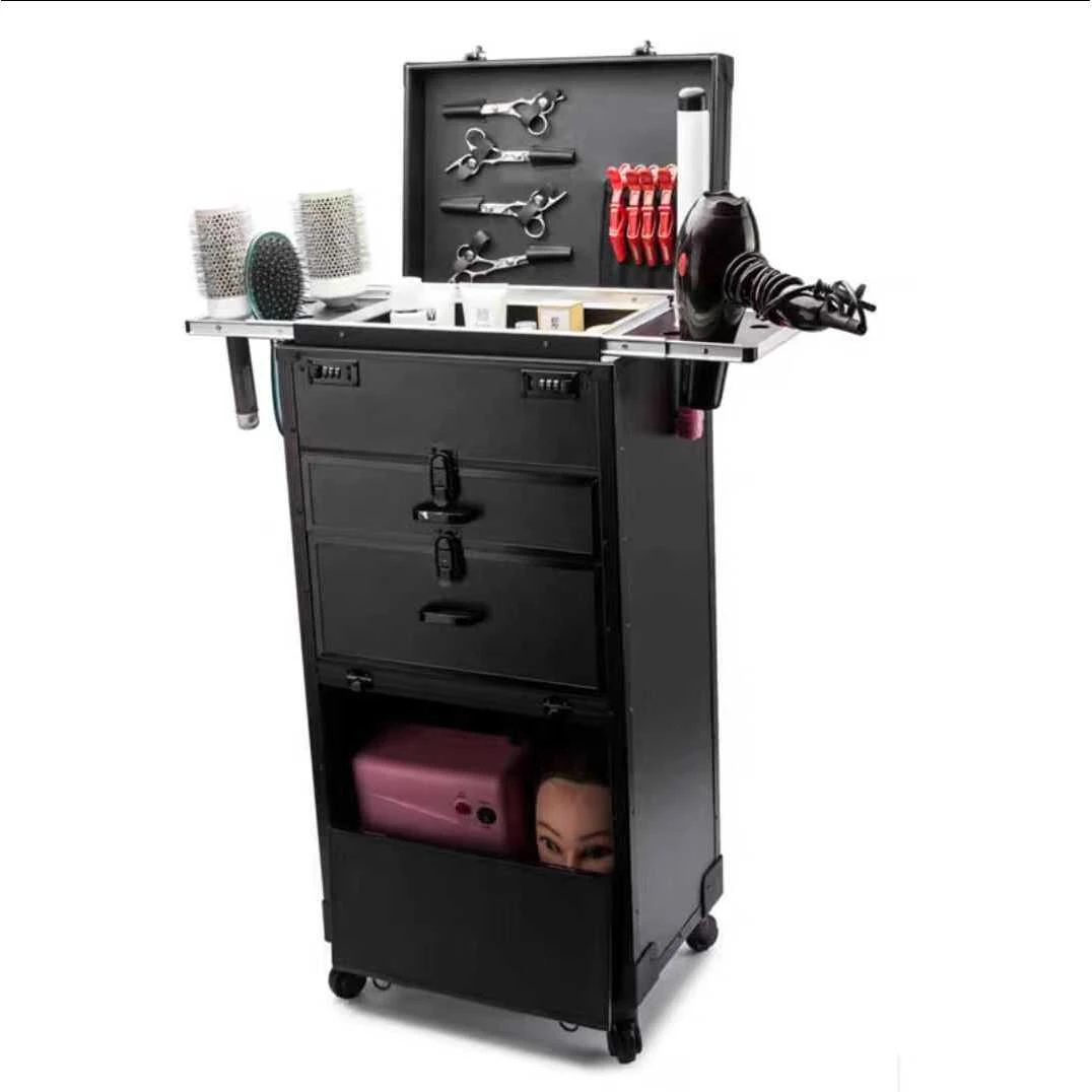 美发工具箱个性发型师箱子美发推子收纳箱大容量密码锁箱