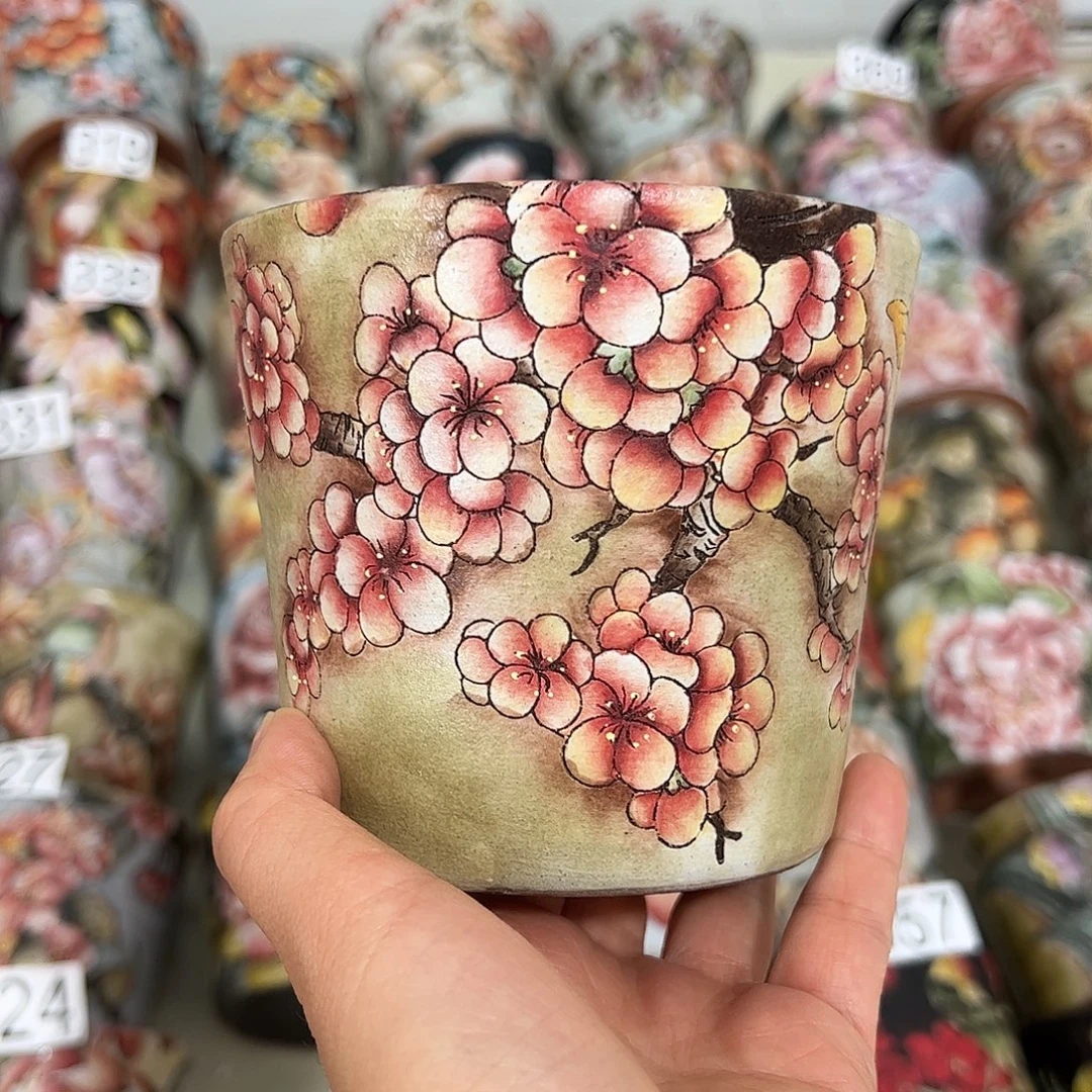 景德镇炫彩手绘口10.5高10