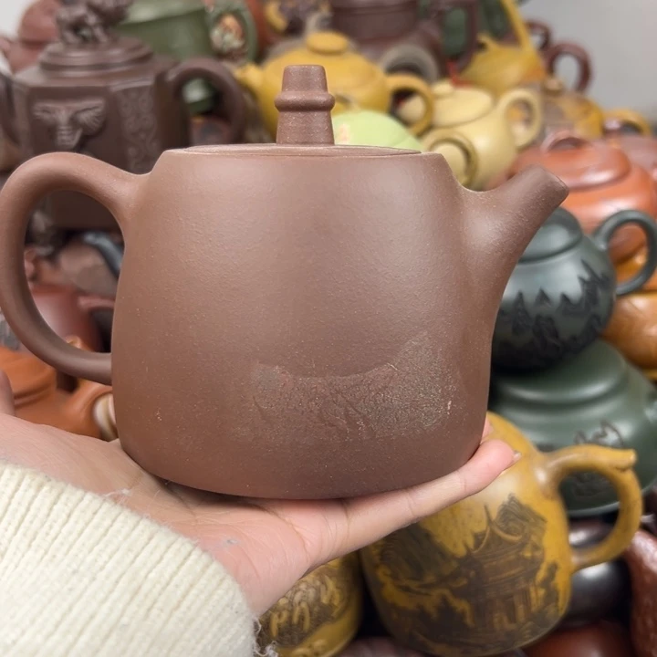 紫砂茶壶壶身花泥