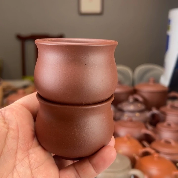 茶壶底槽青泥料体验杯一对100cc一个