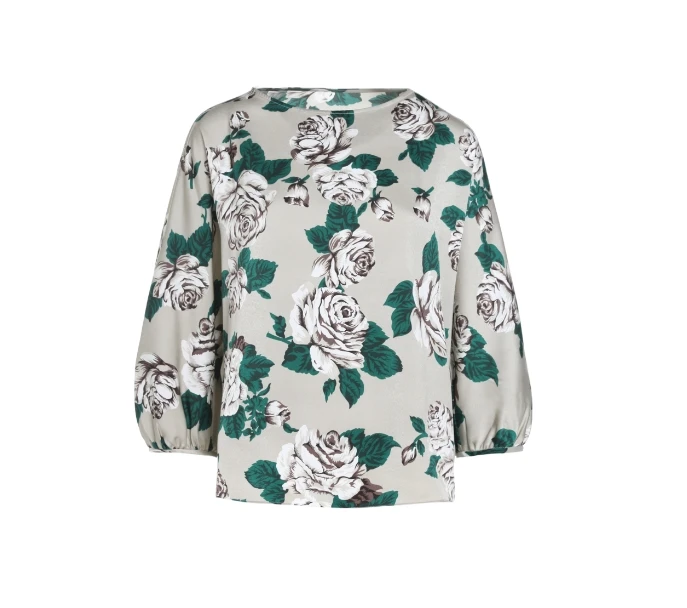 L·W/画而诗圆领套头印花衬衫女上衣LBC82807