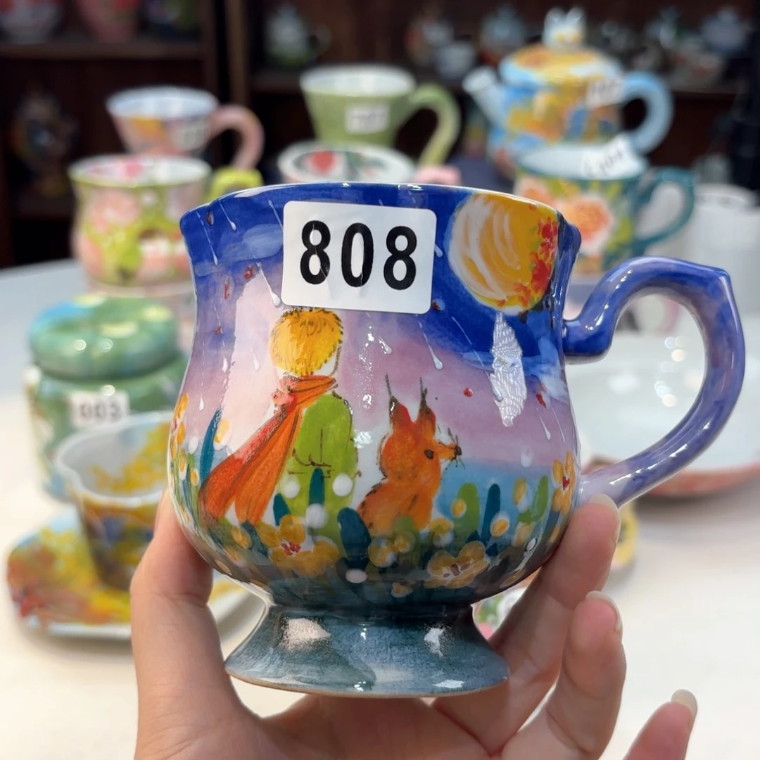 景德镇手绘高温釉下彩陶瓷茶具