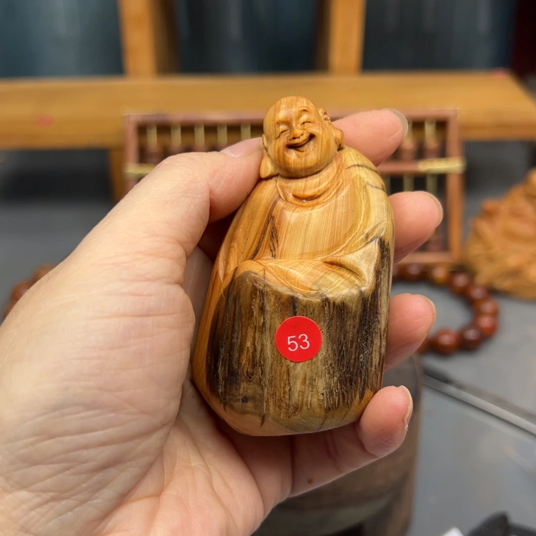 财***进木崖柏木摆件手把件