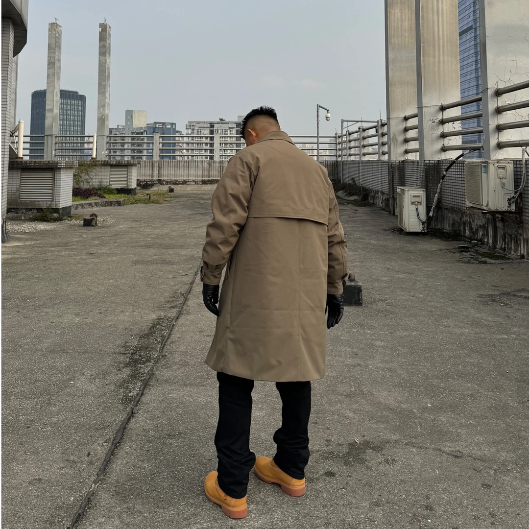 秋季冬季新款白鸭绒休闲保暖羽绒服轻奢中长款风衣外套男士韩版