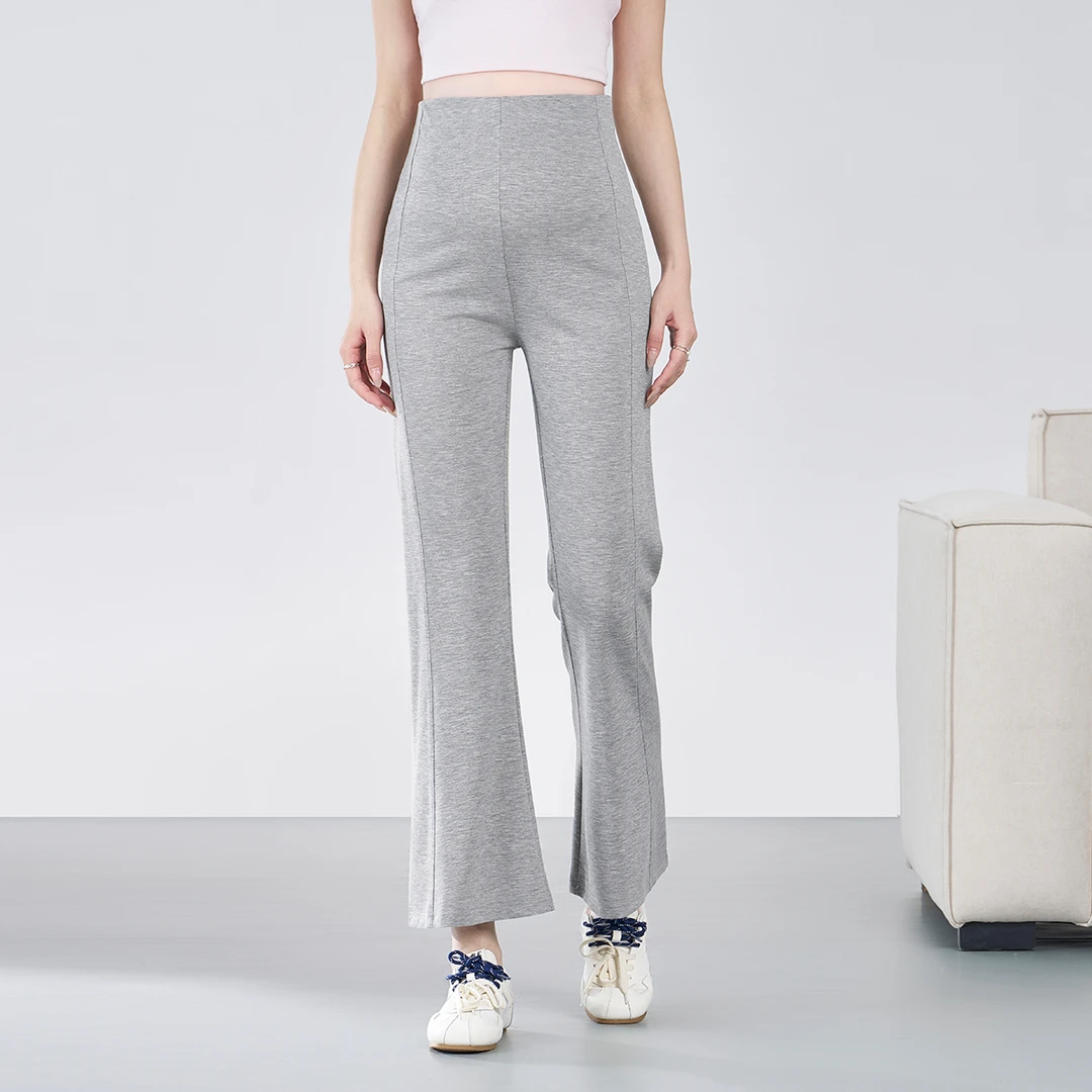 孕妇裤子夏季薄款小个子无托腹喇叭裤不勒肚子九分微喇裤春夏外穿