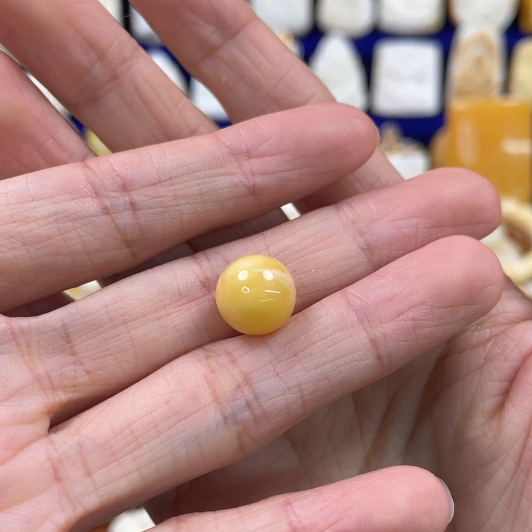 蜜蜡裸石未镶嵌林*妹琥珀蜜蜡珠子