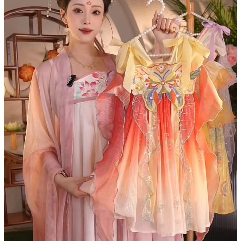 W【凤蝶】2025新款女童国风仙气中国风夏季汉服25110