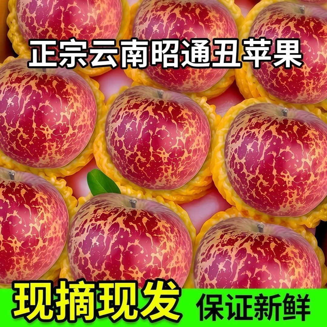 【昭通发货】云南昭通冰糖心丑苹果新鲜现摘脆甜爽口现摘现发水果