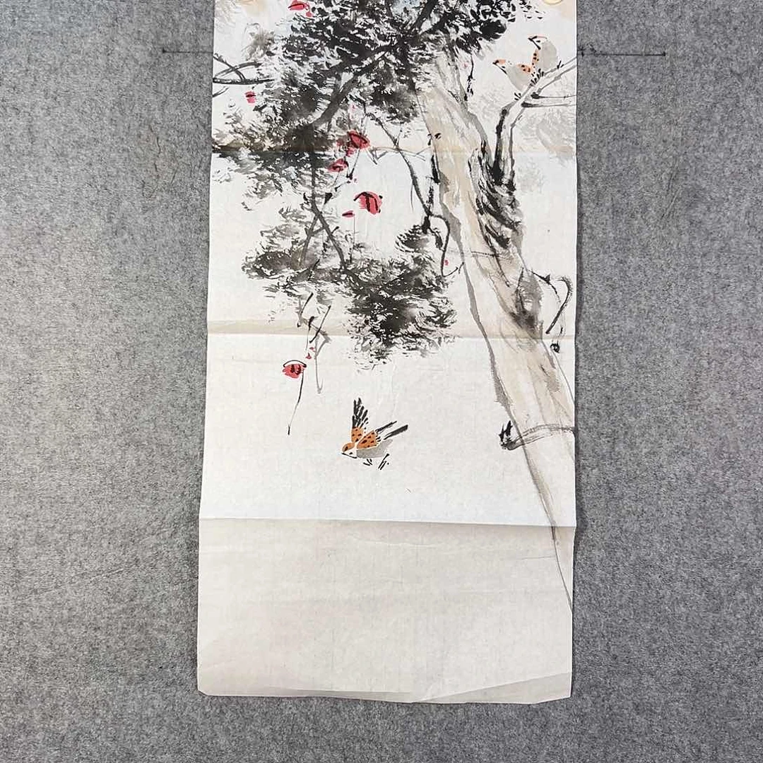 国画122 花鸟和花的颜色一样是我