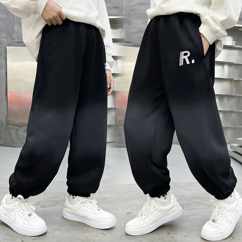 新款男童女童春秋薄款扎染帅气休闲卫裤