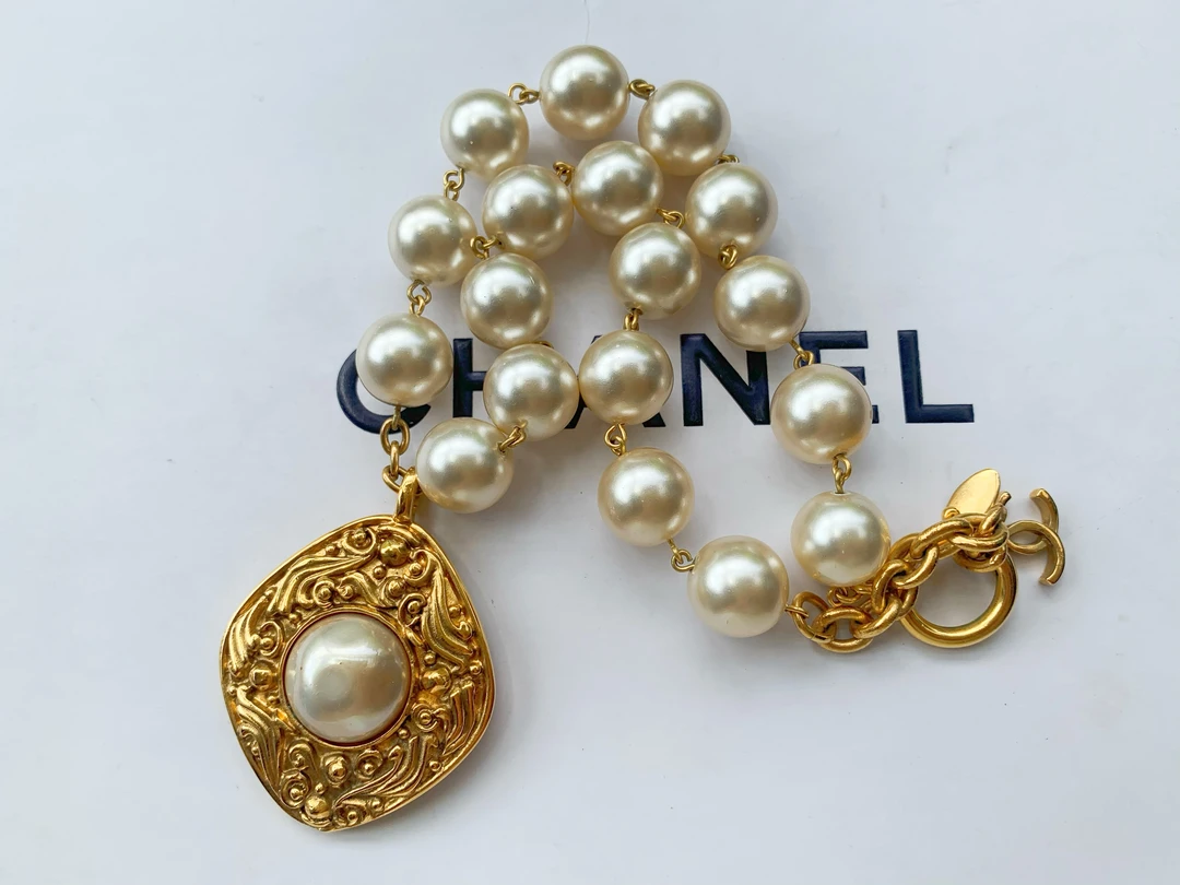 95新 Chanel/香奈儿 Chanel vintage香奈儿中古藤蔓珍珠项链