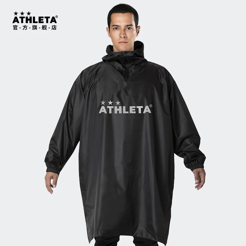 ATHLETA阿仕利塔中长款暴雨户外徒步雨披成人外穿足球雨衣 04156