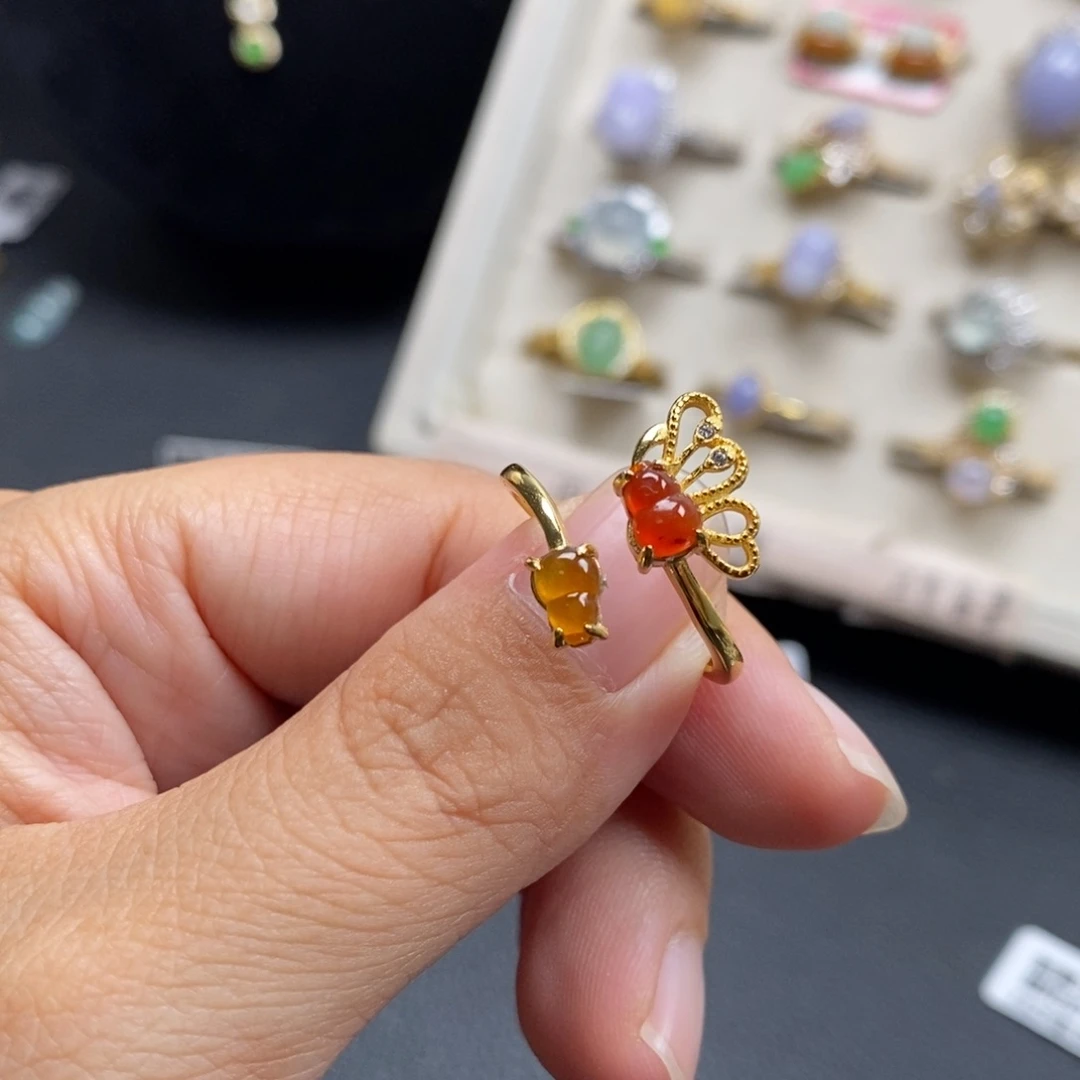 翡翠银S925镶嵌戒指