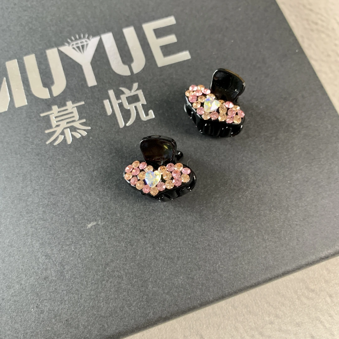 慕悦-【小号爱心2cm对夹】专柜正品抓夹小号侧边夹刘海夹6023