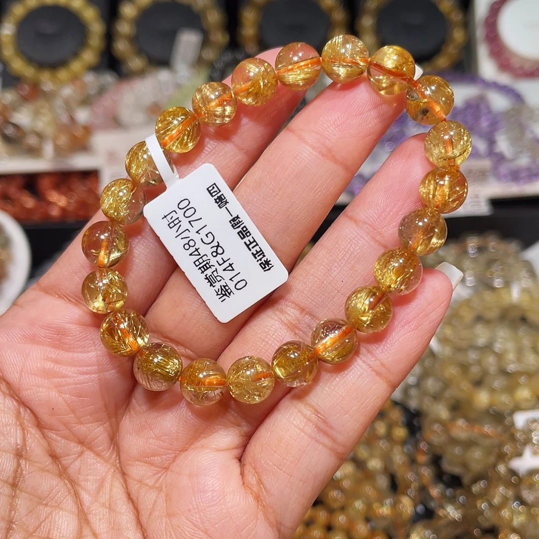 手串发晶未镶嵌已实名金发8m